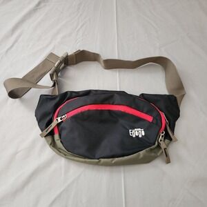 Egogo Adjustable Fanny Pack Black Nylon Travel Sport Waist Hip Belt Bag Trendy